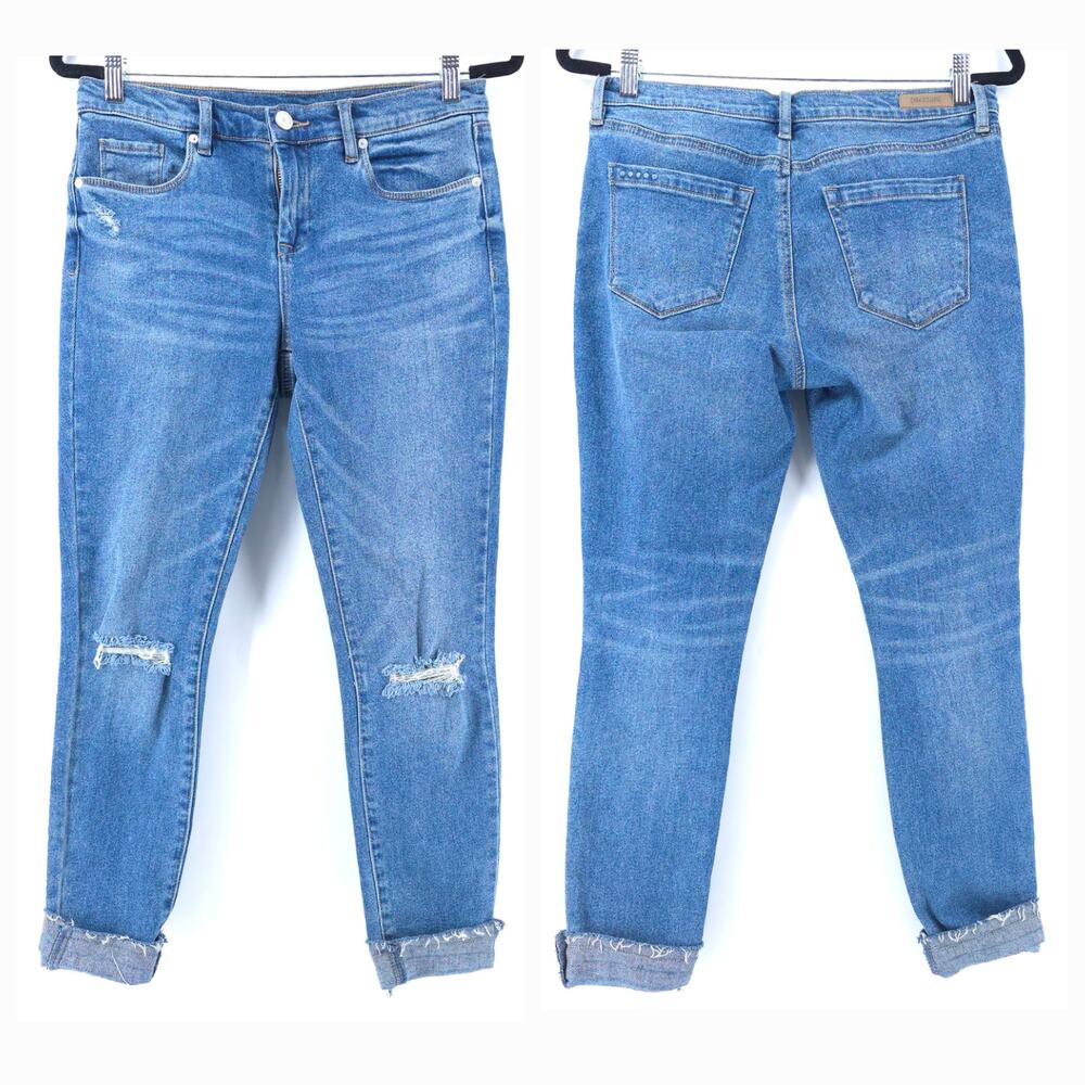 Blank NYC Womens The Reade Crop Mid Rise Raw Hem Skinny Jean |28 - Picture 1 of 13